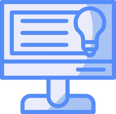 Simge, vektör illüstrasyonlu bilgisayar monitörü