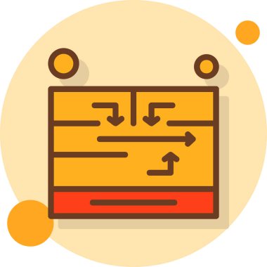 İş yönetimi ikonu. Basit resimleme