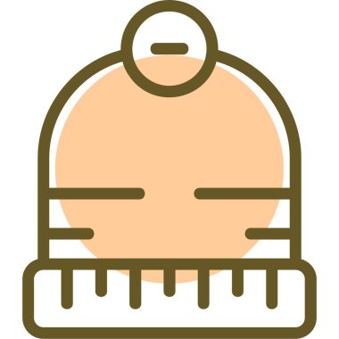 Sıcak şapka simgesi, vektör illüstrasyonu