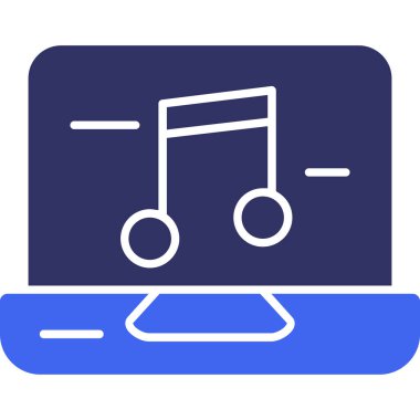 Müzik. Web simgesi basit illüstrasyon