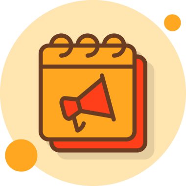 Tek bir turuncu renk simgesinin vektör çizimi