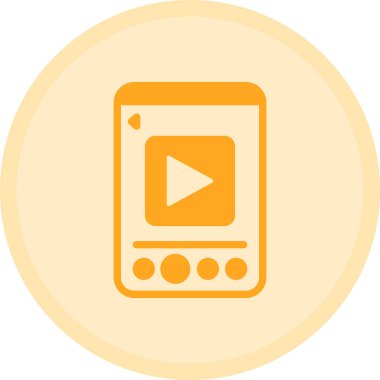 video. Web simgesi basit illüstrasyon