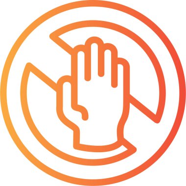 Kes şunu. Web simgesi basit illüstrasyon
