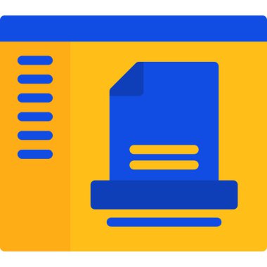 Dosya Dizini Web simgesi basit illüstrasyon