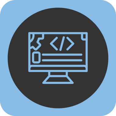 Web geliştirme simgesi. Basit resimleme