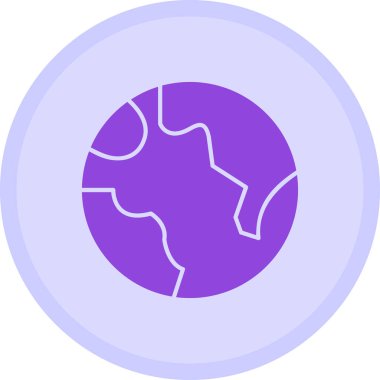 Gezegen Web simgesi, basit vektör illüstrasyonu