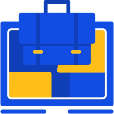 Çanta. Web simgesi basit illüstrasyon