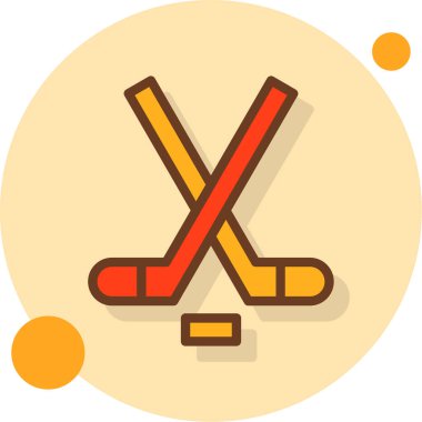 Hokey. Web simgesi basit illüstrasyon