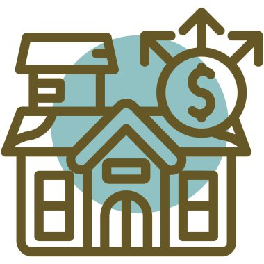 Dolar. Web simgesi basit illüstrasyon