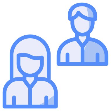 avatar iş insanları simgesi ana hatlar biçiminde