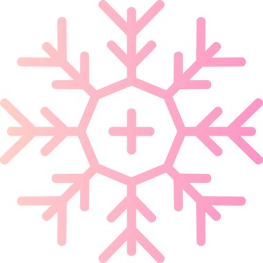 Kış kar tanesi simgesi, basit vektör çizim