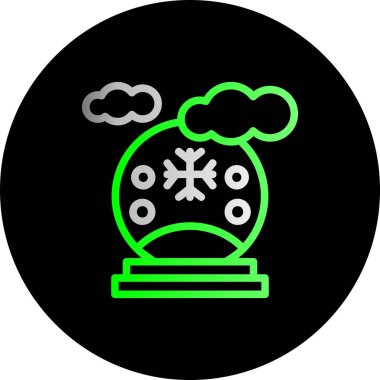 kar topu ikonu vektör illüstrasyonu