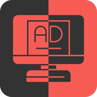 reklam simgesi, vektör illüstrasyonu