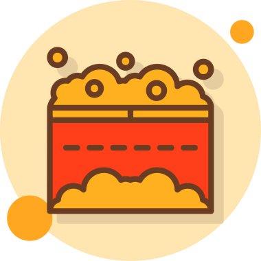 Kek. Web simgesi basit illüstrasyon