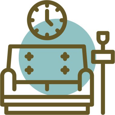 Kanepe. Web simgesi basit illüstrasyon