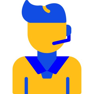 Bayrak simgesi olan adam, vektör illüstrasyonu