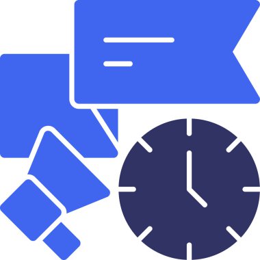 Saat. Web simgesi basit illüstrasyon