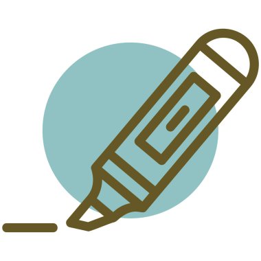 Kalem. Web simgesi basit illüstrasyon