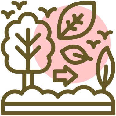 Ağaç simgesinin vektör illüstrasyonu