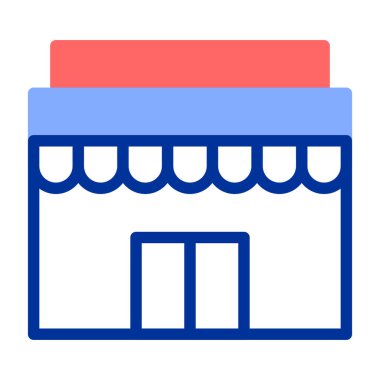 Mağaza. Web simgesi basit illüstrasyon