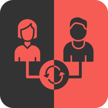 insanlar düz simge, vektör illüstrasyonu