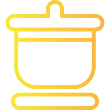 Yemek pişirme simgesi - taslak biçimi