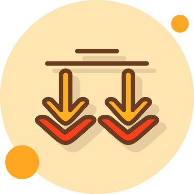 Düz biçimli ok yönü simgesi