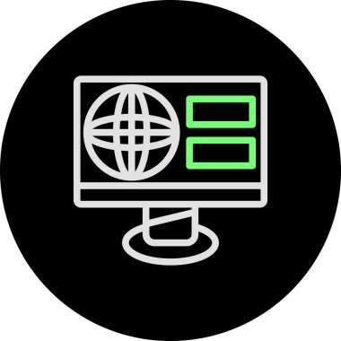 vektör lcd simgesi illüstrasyonu