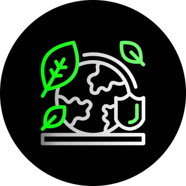 Ekoloji simgesinin vektör illüstrasyonu