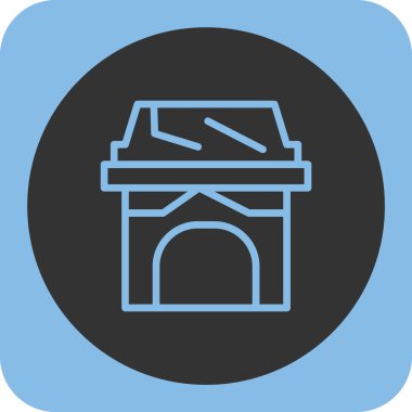 Bina. Web simgesi basit illüstrasyon