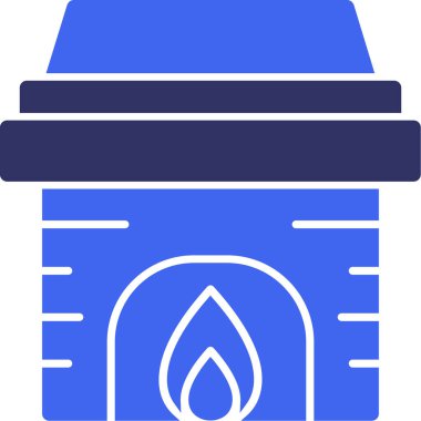 Yangın. Web simgesi basit illüstrasyon