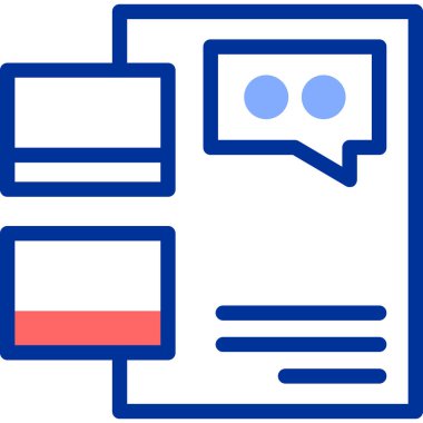 Mesaj var. Web simgesi basit illüstrasyon