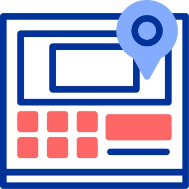 konum simgesi vektör illüstrasyonu