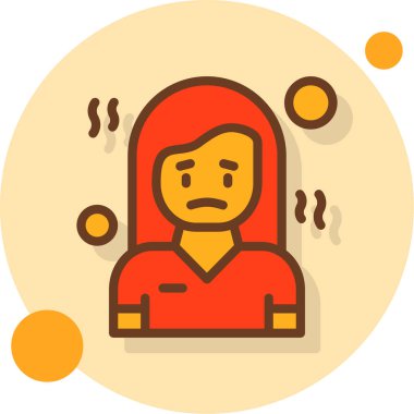 Başı ağrıyan adam. vektör illüstrasyonu