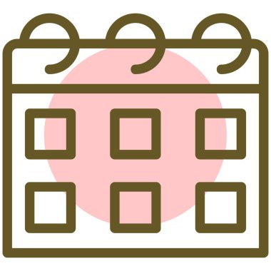 Takvim. Web simgesi basit illüstrasyon