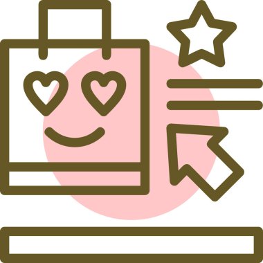 kart aşk simgesi ana hat biçiminde