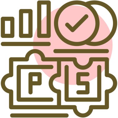 Simge ve vektör illüstrasyonunu kontrol et basit tasarım