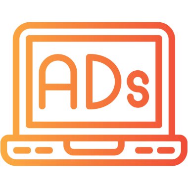 reklam reklamları renk simgesi ana hatları biçiminde