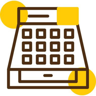 Banka oluşturma hesap makinesi simgesi - taslak biçimi