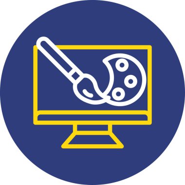 Moda biçimi izole edilmiş arkaplan içerisinde bilgisayar onarım servisi simgesi