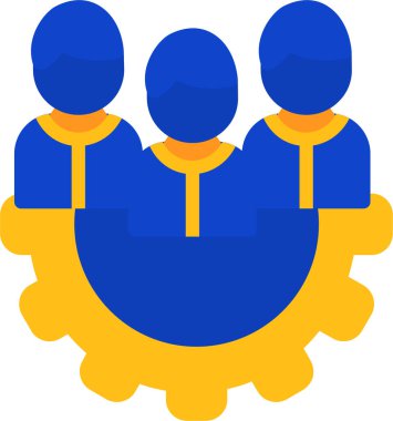 İnsanlar simgesi. Düz tasarım stili