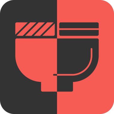  düz makarna vektör simgesi