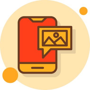 Telefon mesajı. Basit illüstrasyon