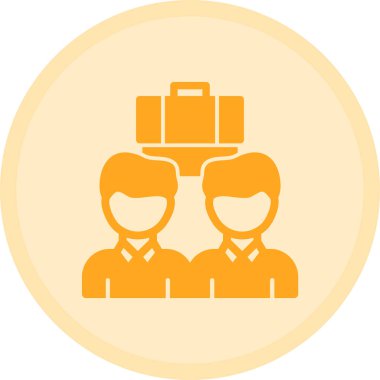 işadamları düz vektör simgesi