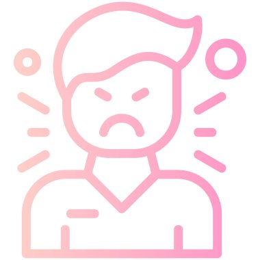 kızgın avatar simge tasarım vektörü