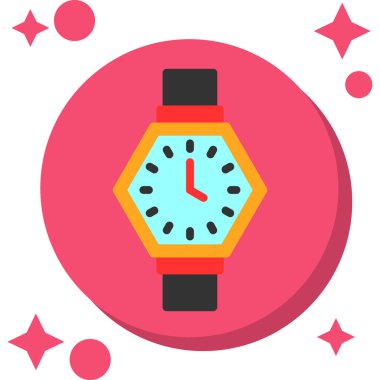 Bir saat simgesinin vektör illüstrasyonu