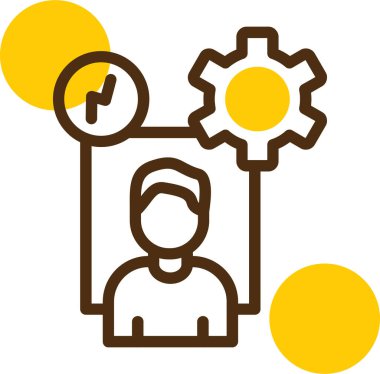 İş yönetimi ikonu. vektör illüstrasyonu