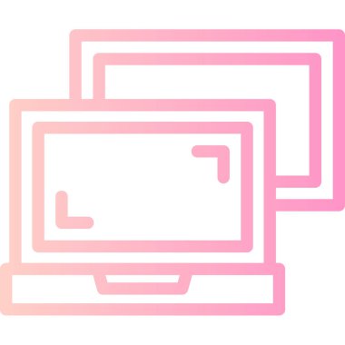 Laptop modern simgesinin vektör illüstrasyonu