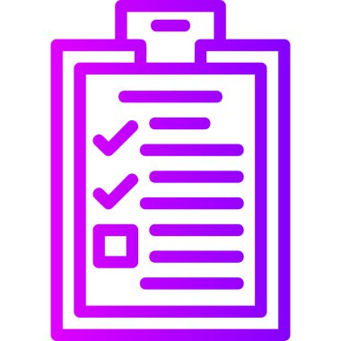 Yapılacaklar listesi web simgesi vektör çizimi