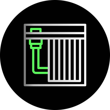 Çöp kutusu simgesi. Web için geri dönüşüm kutusu simgelerinin basit çizimi